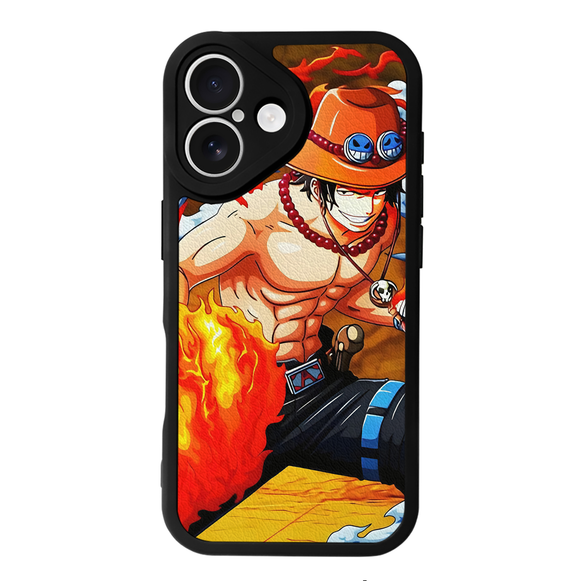 （画像用） ワンピース ONE PIECE 【iPhone 16シリーズ対応】シリコンスマホケース（レザー調） 材質：シリコン